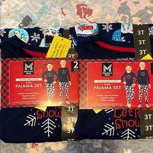 Kids Pajama Set - Navy and Red